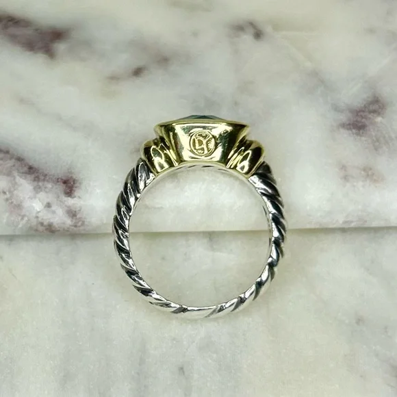 David Yurman Blue and Gold Ring - Picture 5 of 8